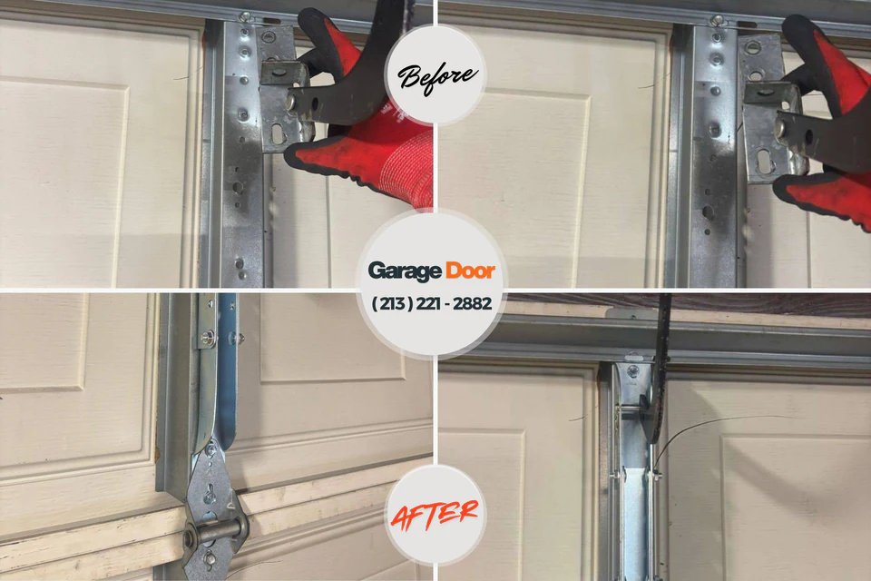 Before and after: garage door repair Williams County